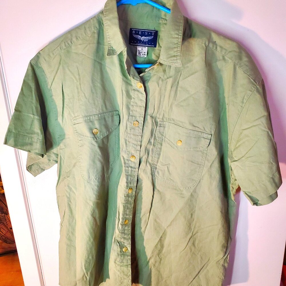 Sage Green Button Down shirt size M